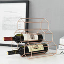 Nordic Creative Geometric Wine Rack Metal Simple Household Grape Wine Rack