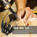 4pcs Conical Hex Shank Countersink Drill Woodworking Drill Bit Drilling Set