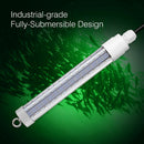 12V LED Green Underwater Boat Light Night Fishing Light Lamp with Battery Clip
