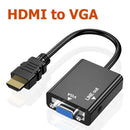 HW-2201 1080P HDMI to VGA Converter Adapter Digital Analog 3.5mm Audio Jack
