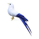 Home Artificial Blue Tail Bird Fur Imitation Animal Garden Decor 28cm