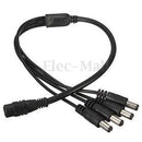 1 Female To 4 Male Power Supply Split Cable Converter DC 12V For CCTV Camera DVR