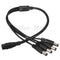 1 Female To 4 Male Power Supply Split Cable Converter DC 12V For CCTV Camera DVR