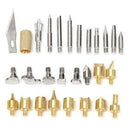 28pcs Wood Burning Pen Tips & Stencil Set Soldering Iron Working Carving Burner