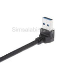 Up 90+Down 90Angle USB 3.0 Male to Female Data Sync Extension Cable