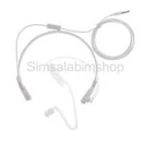 Universal 3.5mm Throat Mic Air Tube Covert Earpiece Headset Earphone White