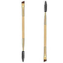 Beauty Makeup Bamboo Handle Eyebrow Brush + Eyebrow Comb Double-Ended Brushes