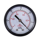 1-1/2" Dry Utility Vacuum Pressure Gauge Blk.Steel 1/8" Center Back -30HG/0PSI