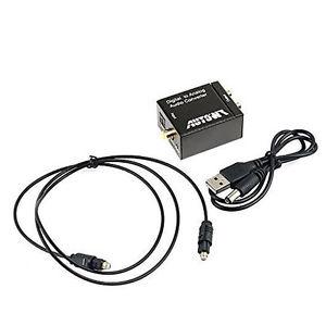 Optical Coaxial Toslink Digital to Analog Audio Converter Adapter RCA L/R 3.5mm
