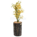 Artificial Succulent Plant Mini Faux Potted Wooden Stump Home Hotel Decor
