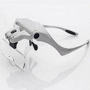 Magnifying Glass Lens LED Light Lamp Visor Head Loupe Jeweler Headband Magnifier