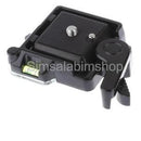 Camera Tripod Quick Release Plate Clamp Adapter w/ Double Insurance Button