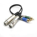 Dual XLR Female to Dual RCA Male Patch Cable - 2-XLRF to 2-RCA Audio Cable
