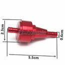 Washable Engine Inline Fuel Filter Universal Fits 6mm Pipes Line Red