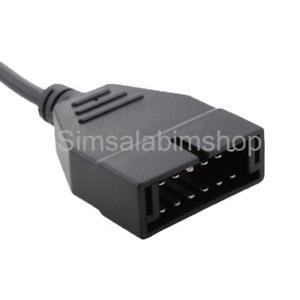 Car Error Fixing 12 Pin To 16 Pin OBD2 OBDII Scanner Cable Adapter For GM