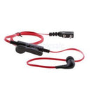 Headset Earphone Mic Headphone Flat Cable for 2 Pin Walkie Talkie Radio Red