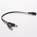 5.5x2.1mm CCTV Camera 1 Female to 2 Male DC 12V Power Splitter Cable Adapter 2DF