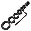 8Pcs Woodworking Spacing Ring+Hex Wrench+Flush Trim Router Bit 1" Cutter