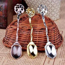 10pcs Retro Shape Handle Coffee Spoon Tea Dessert Soup Condiment Scoop