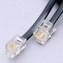 10Pcs RJ11 Male to Male Curley Telephone Extension Coil Cable Cord 2m Black