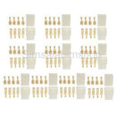 10 Kits 4 Way Pin 6.3mm Electrical Locking TAB Connector Plug & Socket Kit