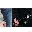 Metal Retractable Key Chain Card Badge Holder Steel Recoil Ring Pull Belt Clip