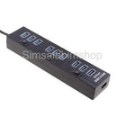 10 Port USB 2.0 Multi HUB Splitter Expansion for Desktop PC Laptop Adapter