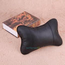 Travel Car Auto Seat Head Neck Rest Leather Cushion Pad HeadRest Bone Pillow