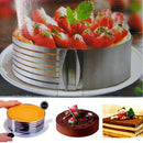Adjustable Round Stainless Steel DIY Mousse Cake Ring Mold Layer Slicer Cutter