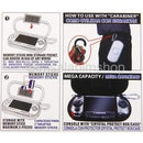 2 Pcs Portable Carry Case Bag Pouch w/Carabiner for Sony PSP 1000/2000/3000