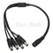 1 Female To 4 Male Power Supply Split Cable Converter DC 12V For CCTV Camera DVR
