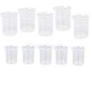 10pcs 150ml 250ml Graduated Beaker Transparent Measuring Mug Plastic Set