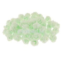 100Pcs Artificial Pale Green Plastic Rose Flower Head Bulk Craft Home Decor