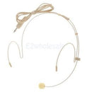 Beige Color 3.5mm Mono Telescopic & Foldable Head-mounted Headset Microphone