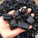 100g Natural Black Crystal Tourmaline Rough Stone Rock Mineral Specimen Healing
