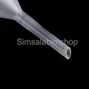 2x 60mm Plastic Clear Long Stem Gauge Funnel For Lab Tester Liquid Spout