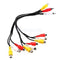 3 RCA Male Jack to 9 RCA Female Plug Splitter Audio Video AV Adapter Cable