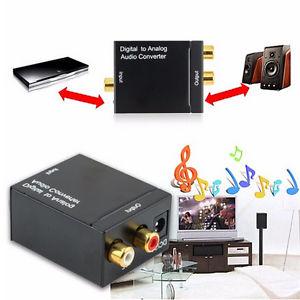 Optical Coaxial Toslink Digital to Analog Audio Converter Adapter RCA L/R 3.5mm