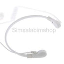 Universal 3.5mm Throat Mic Air Tube Covert Earpiece Headset Earphone White