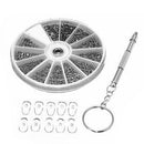 1000pcs Tiny Screws Nut + Screwdriver Watch Eyeglass Glasses Repair Tool Set Kit