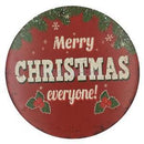 Retro Round Tin Sign Poster Plaque Bar Pub Club Cafe Wall Merry CHRISTMAS