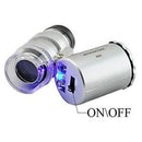 Mini 60X Pocket Microscope Hydroponic Garden Plant Bud Pest Magnifier LED Light