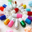 50Pcs Message in a Bottle Capsule Letter Cute Love Friendship Half Color Pills N