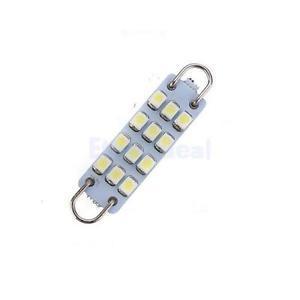 2x 43MM White SMD Rigid Loop 1.72" 560 570 576 LED Dome Map Light Door Bulb