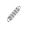 2x 43MM White SMD Rigid Loop 1.72" 560 570 576 LED Dome Map Light Door Bulb