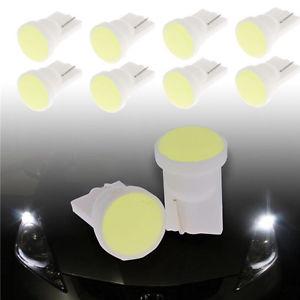 10x 12V Car Super Bright White 1 LED COB SMD T10 W5W Wedge Side Light Bulb Lamp