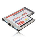 54mm Express Card ExpressCard to 2 Port USB 3.0 HUB Internal Adapter for Laptop