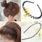 Mens Women Unisex Black Wavy Hair Head Hoop Band Sport Headband Hairband Fashion