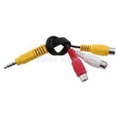 3.5mm Plug Auxiliary AUX To 3 RCA AV Audio Video TV Cable Cord Wire Adapter