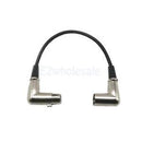 2x Microphone Lead Mic Cable XLR Right Angle Male to Female Extension Cable